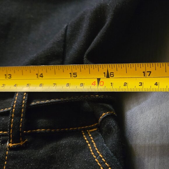 Blue Dark Wash denim Belted Long Sleeves Shirt-Dress size 12 Large - Picture 5 of 7